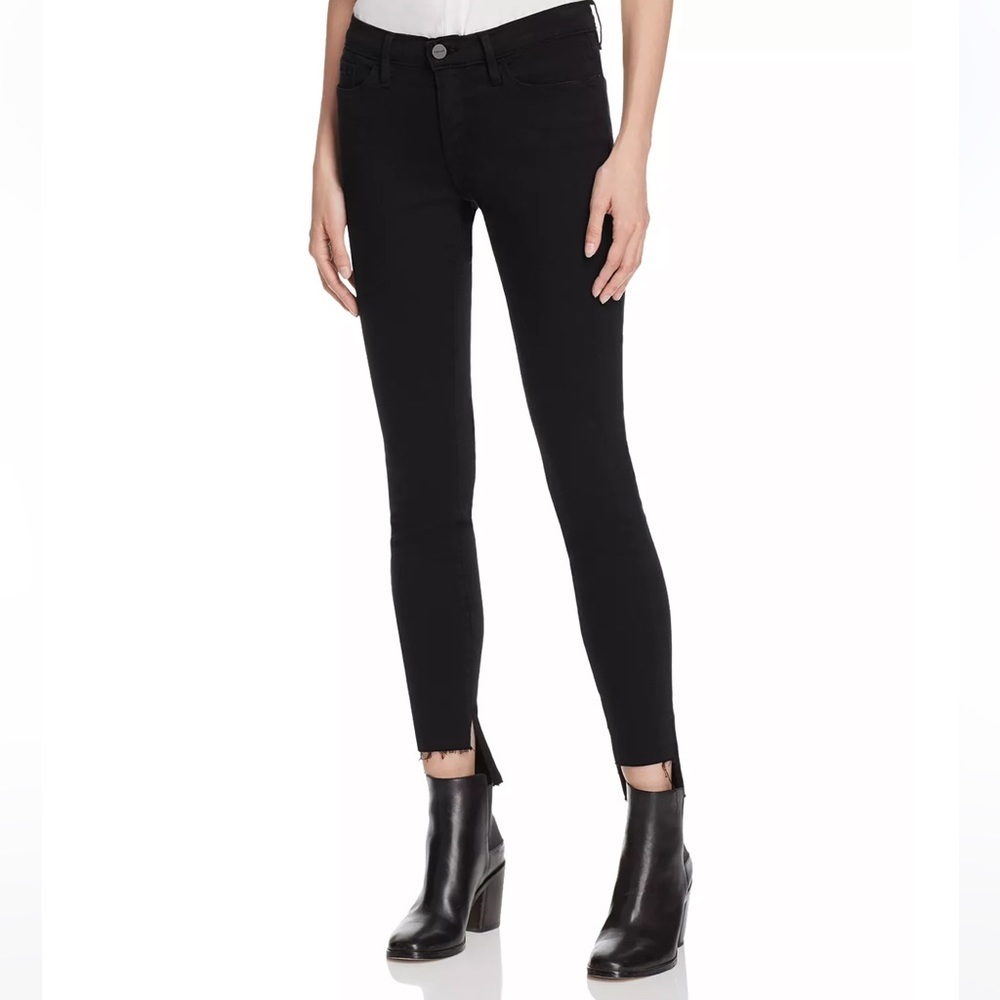 BUNDLE 3 for $75 
FRAME “Le skinny de jeane” in “film noir” step fray hem